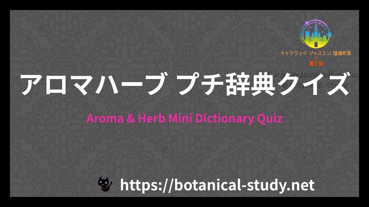 アロマハーブプチ辞典クイズのアイキャッチ