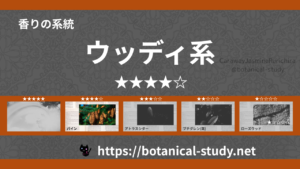 ウッディ(木系・森林系) 内分類：香りの強さ４｜アロマ精油一覧のアイキャッチ画像